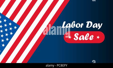 Amerikanischen Tag der Arbeit Vector Illustration. Tag der Arbeit card Design, Verkauf Stock Vektor
