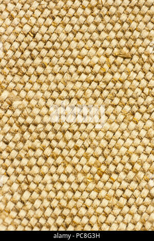 Vergrößertes Bild eines Leinen Oberfläche, Textur Stockfoto
