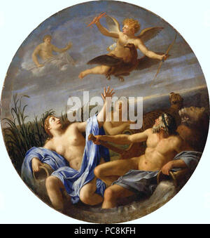 32 Eustache Le Sueur. Das Leben von Amor, Amor das Stehlen der Donner des Jupiter, 1646-1647 Stockfoto