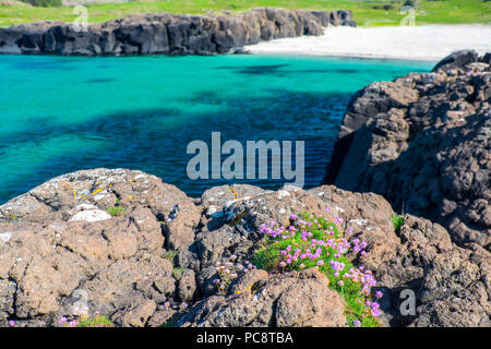 Langamull Strand/Bucht an der Nordküste der Isle of Mull in der schottischen Hebriden Stockfoto