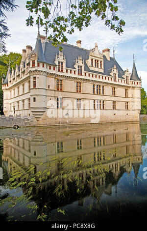 Château d'Azay-le-Rideau, Loiretal, Frankreich Stockfoto