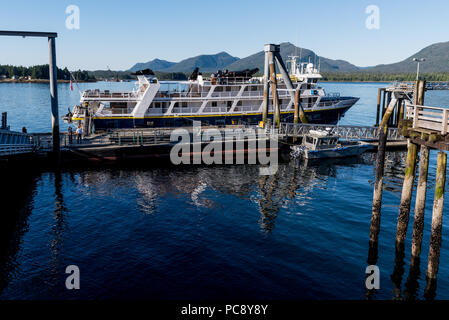 Lindblad National Geographic Sea Bird angedockt in Ketchikan, Alaska, USA. Stockfoto