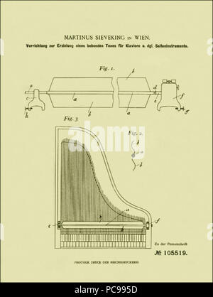 557 Sieveking bebende Apparate für Klavier 1898-03-06 Stockfoto