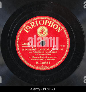 629 Vertinsky Parlophone B. 23085, 01. Stockfoto