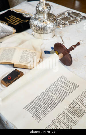 Siyum Sefer Torah Stockfoto