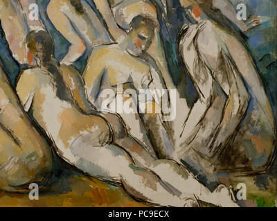 161 Detail von Paul Cézanne, Französisch - Die großen Badenden - Stockfoto