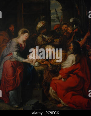 85 Die Anbetung der Heiligen Drei Könige - Peter Paul Rubens Stockfoto