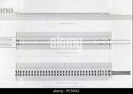 6 Allahverdi Khan Bridge, Pläne von Pascal Coste Stockfoto