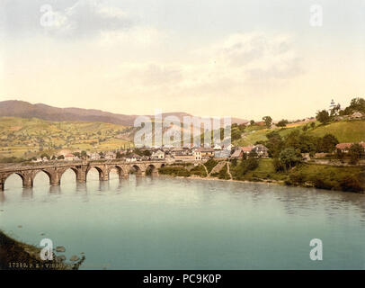 410 Mehmet Pasa Sokolovic Brücke Visegrad 1900 Stockfoto