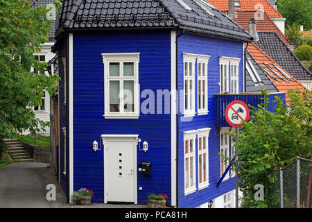 Alten Holzhaus, Gamla Stan (Altstadt), Bergen, Hordaland County, Norwegen Stockfoto