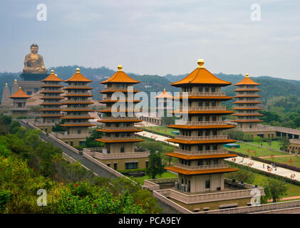 Malerischer Blick auf Fo Guang Shan Buddha Memorial Center Kaohsiung Taiwan Stockfoto