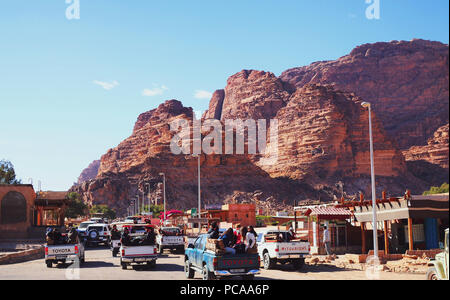 Wadi Rum, Jordanien Stockfoto