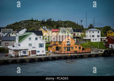 Skrova Fischerdorf in der Nähe von Leknes, Lofoten, Norwegen. Stockfoto