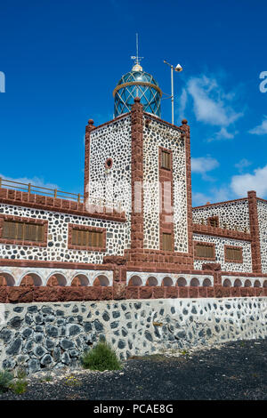 Entallada Leuchtturm, Fuerteventura, Kanarische Inseln, Spanien, Atlantik, Europa Stockfoto