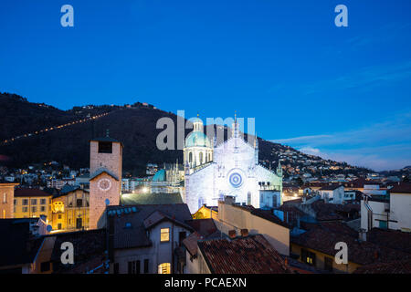 Como Kathedrale mit der Aufnahme der seligen Jungfrau Maria, Comer See, Comer See, Lombardei, Italienische Seen, Italien, Europa Stockfoto