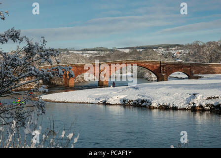 Eden-Brücke, Lazonby, Eden Valley, Cumbria, England, Vereinigtes Königreich, Europa Stockfoto