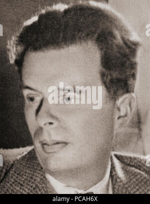 Aldous Leonard Huxley, 1894 - 1963. Englischer Schriftsteller, Schriftsteller und Philosoph. Nach einer zeitgenössischen Print. Stockfoto