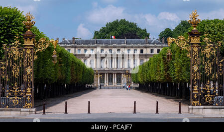 Das Palais du Regierung in der Stadt Nancy in der Region Lothringen in Frankreich. Stockfoto