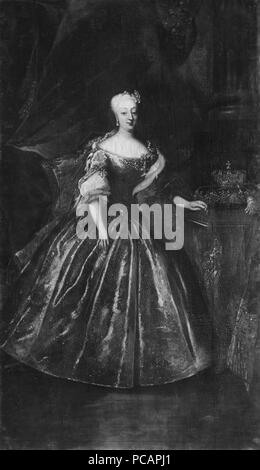 82 Sofia Magdalena, 1700-1770, Prinsessa av Brandenburg-Kulmbach (Johann Salomon Wahl) - Nationalmuseum - 15803 Stockfoto