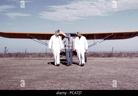 Die zivile Pilotenausbildung Schule, Rückkehr aus der Praxis Flug, Meacham Feld, Fort Worth, Texas Januar 1942 Stockfoto