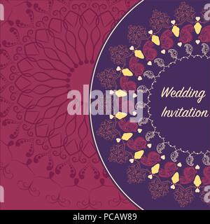 Hochzeit Einladungskarte Stock Vektor