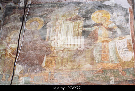 226 Fresken in der Kirche von der Darstellung der Jungfrau Maria in Kucevište 021 Stockfoto