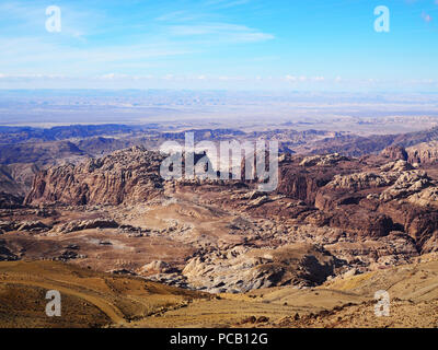 Blick von Kings Highway, Petra, Jordanien Stockfoto