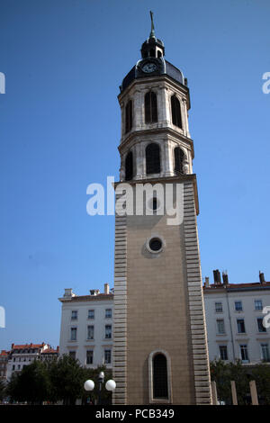 Ort Antonin-Poncet - Glockenturm der alten Hôpital de La Charité-Bellecour - Lyon Stockfoto