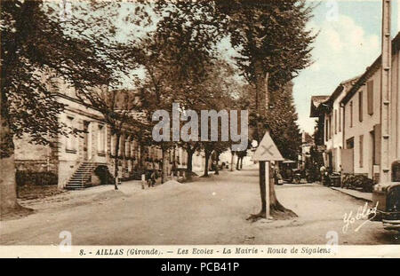 Aillas-bourg 5. Stockfoto