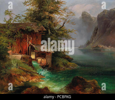 36 Franz Steinfeld - Mühle auf dem Hallstätter See Stockfoto