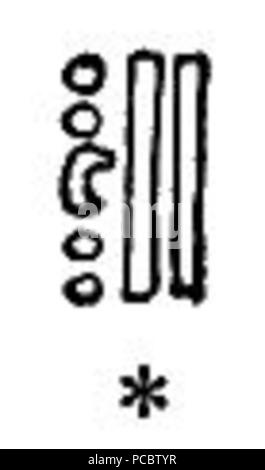 37 Maya Hieroglyphen Randnote 88 g Stockfoto