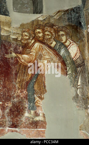 44 Gemälde in St. Demetrius Kirche (Markova Sušica) 0123 Stockfoto