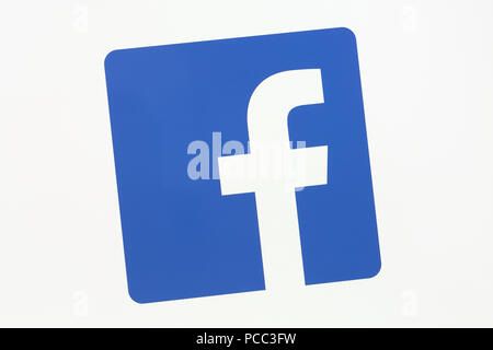 Facebook Logo. Facebook anmelden. Stockfoto