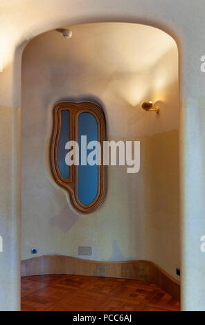 Barcelona, Casa Batllo. Treppenhaus. Architekt: Antonio Gaudí Cornet, 1904-1906 Stockfoto