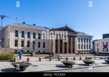 OSLO, Norwegen - 26 April 2018: der Juristischen Fakultät der Universität Oslo ist Norwegens älteste Juristische Fakultät Stockfoto