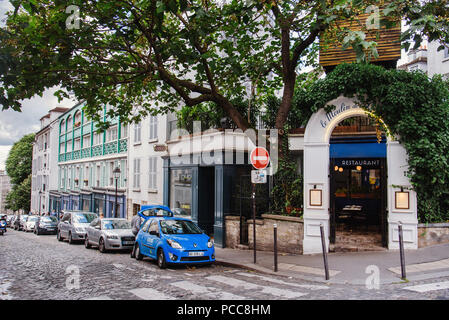 Le Moulin de la Galette Restaurant am Montmartre Stockfoto