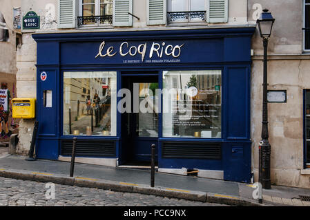 Le Coq Rico französisches Restaurant am Montmartre Stockfoto