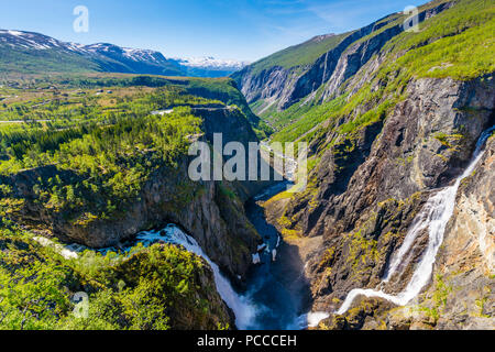 Vøringsfossen, der bekannteste Wasserfall in Norwegen Stockfoto