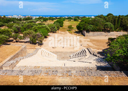 Akropolis antike Stadion in Rhodos Stadt auf der Insel Rhodos in Griechenland Stockfoto