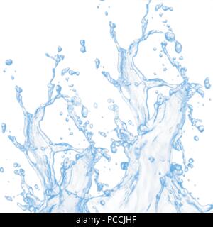 Blau aquarell Spritzwasser Muster, Vector Illustration Stock Vektor