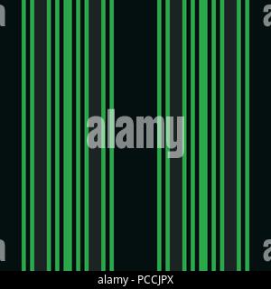 Vertikale schwarze und grüne Streifen drucken Vektor Stock Vektor