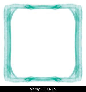 Smaragdgrün aquarell Rahmenlinie Muster, Vector Illustration Stock Vektor