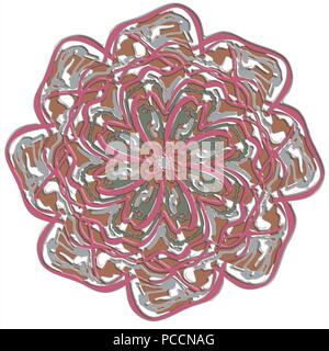 3D-Mandala Blumenmuster, Vector Illustration Stock Vektor