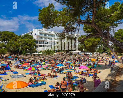 Strand Cala Gran, Cala d'Or, Mallorca, Spanien Stockfoto