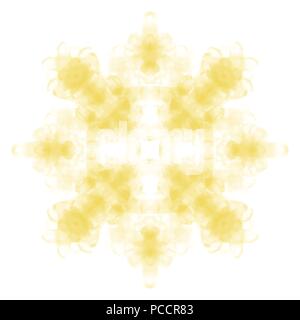 Gelb aquarell Mandala star splash Muster, Vector Illustration Stock Vektor