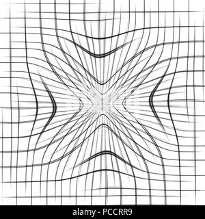 Schwarz abstrakte verzogen Quadrate Hintergrundmuster, Vector Illustration Stock Vektor