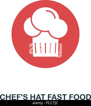 Koch hat Symbol. Mobile Apps, Drucken und mehr. Einfaches Element singen. Schwarzweiß-Chef hat Symbol Abbildung Stock Vektor