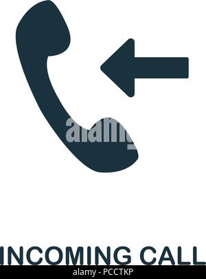 Eingehenden Anruf creative Symbol. Einfaches element Abbildung. Eingehenden Anruf Konzept symbol Design aus Kontakt Sammlung. Können für im Web verwendet werden, mobile Stock Vektor