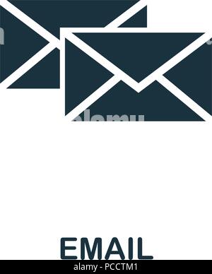 E-Symbol. Einfaches element Abbildung. E-Konzept symbol Design aus Kontakt Sammlung. Können für im Web verwendet werden, mobile und Print. web d Stock Vektor