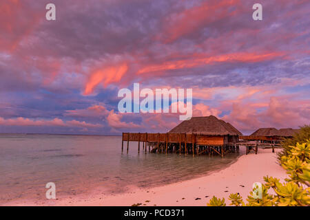 Die schöne Landschaft bei Conrad Maldives Rangali Island, Malediven, Indischer Ozean, Asien Stockfoto